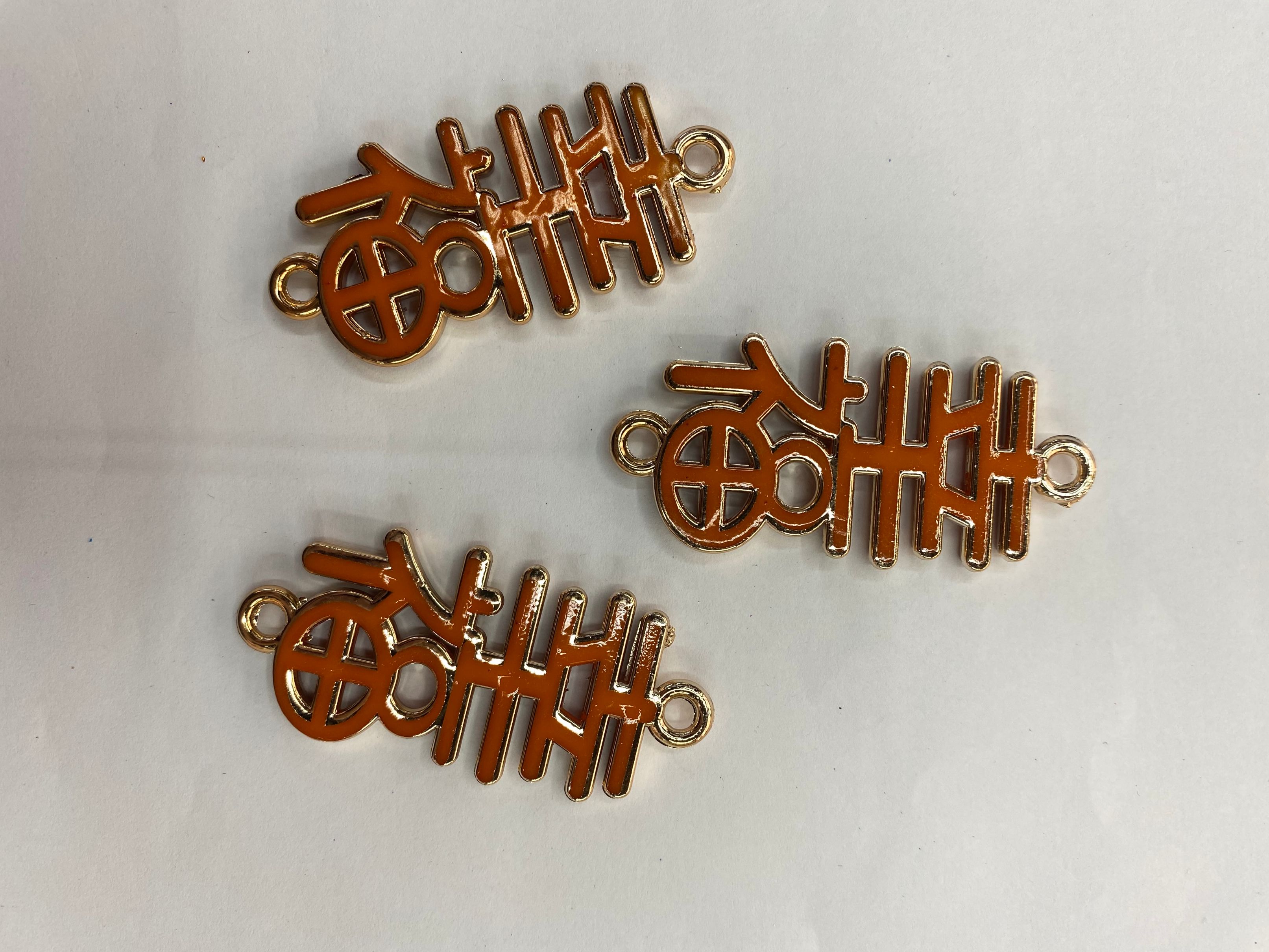 DIY jewelry accessories, electroplated UV acrylic Chinese character happiness color jewelry accessories