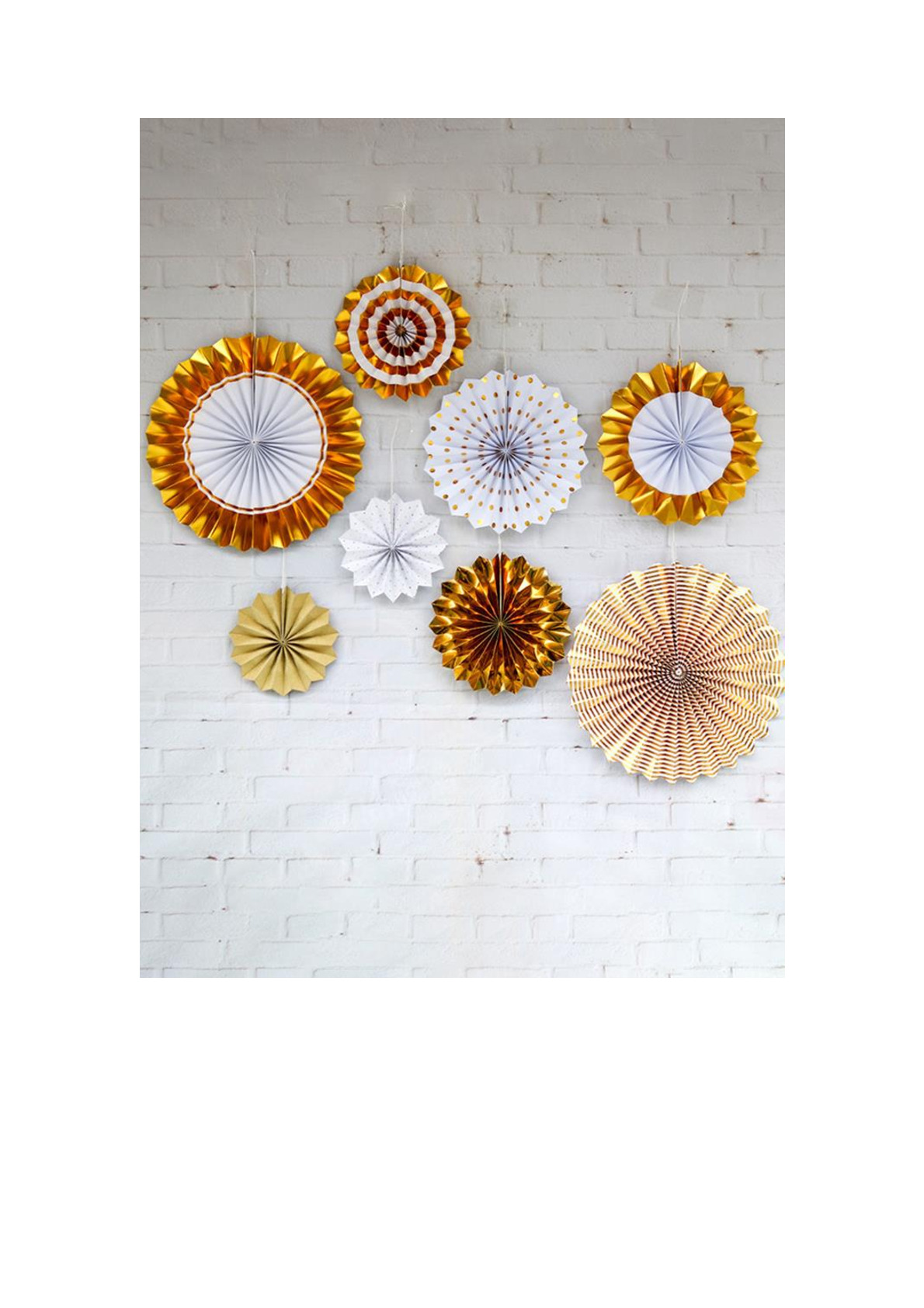 Paper fan flower set, children's party decoration, birthday dessert table decoration supplies, wedding festival wedding room latte art 1 pic 1
