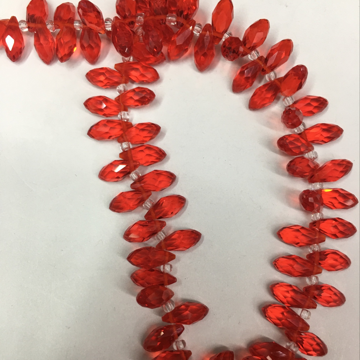 6X12 cross holed water drop beads thumbnail