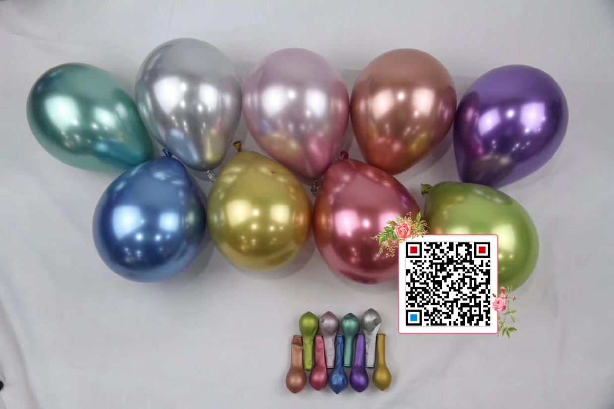 Chrome metal printed balloons, creative wedding room, children's birthday party scene decoration supplies Specification image