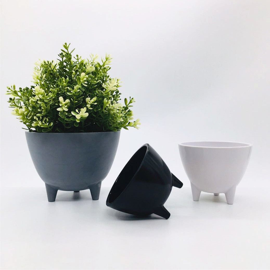 Factory direct sales of plastic flower POTS Y1832 triangular melamine flower POTS, plastic flower POTS, and imitation porcelain flower POTS Application Scenario
