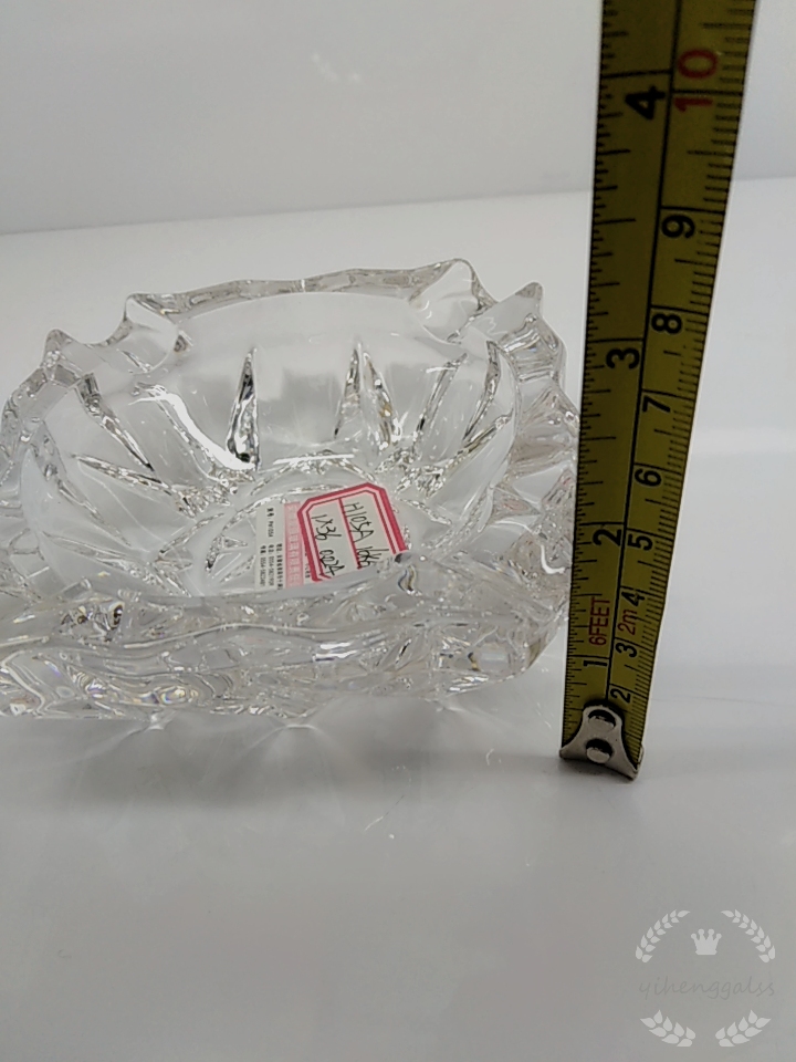 厂家直销玻璃烟灰缸105白底实物图