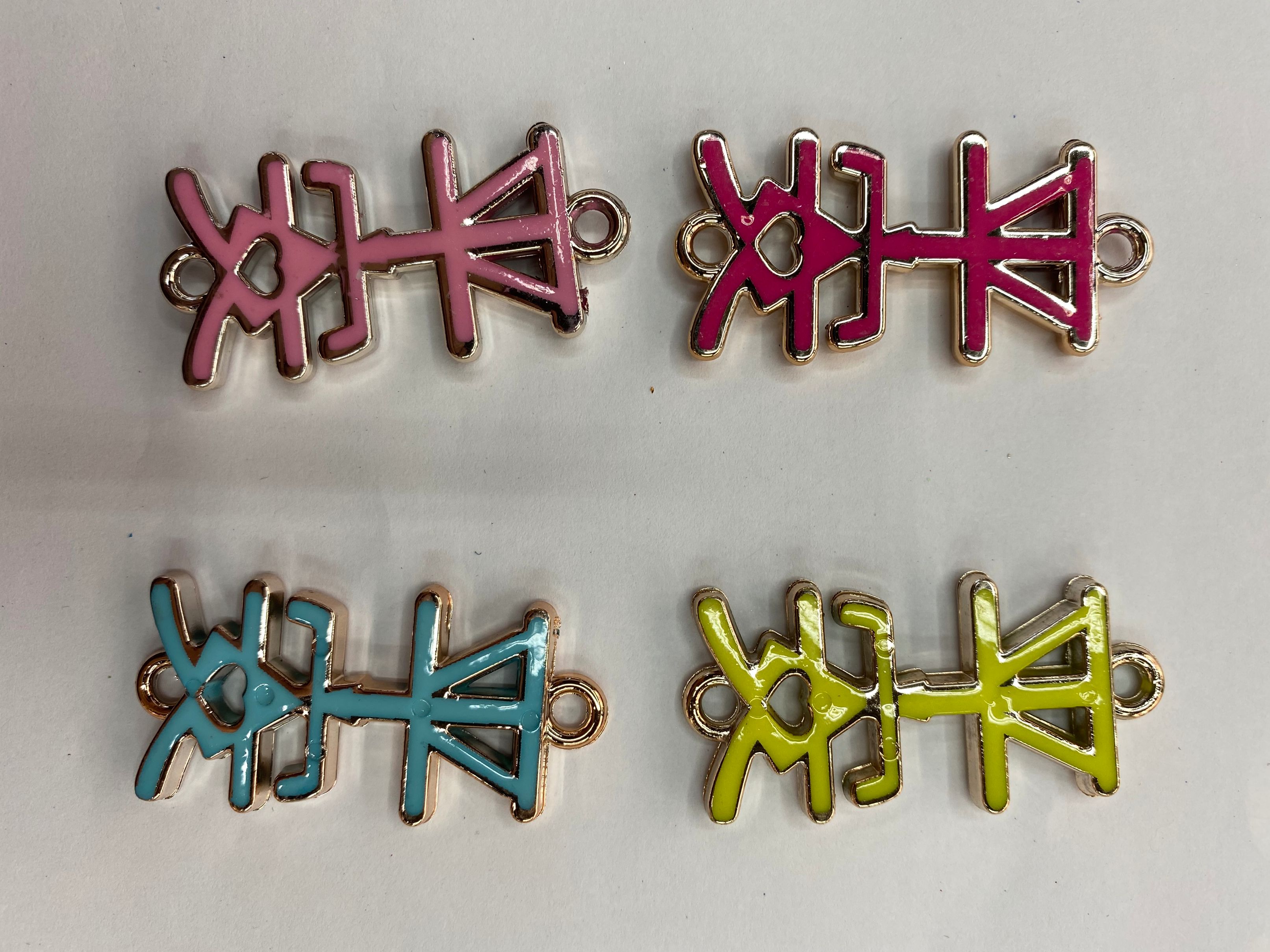 DIY jewelry accessories, electroplated UV acrylic, Chinese, Chinese peace, colorful jewelry accessories