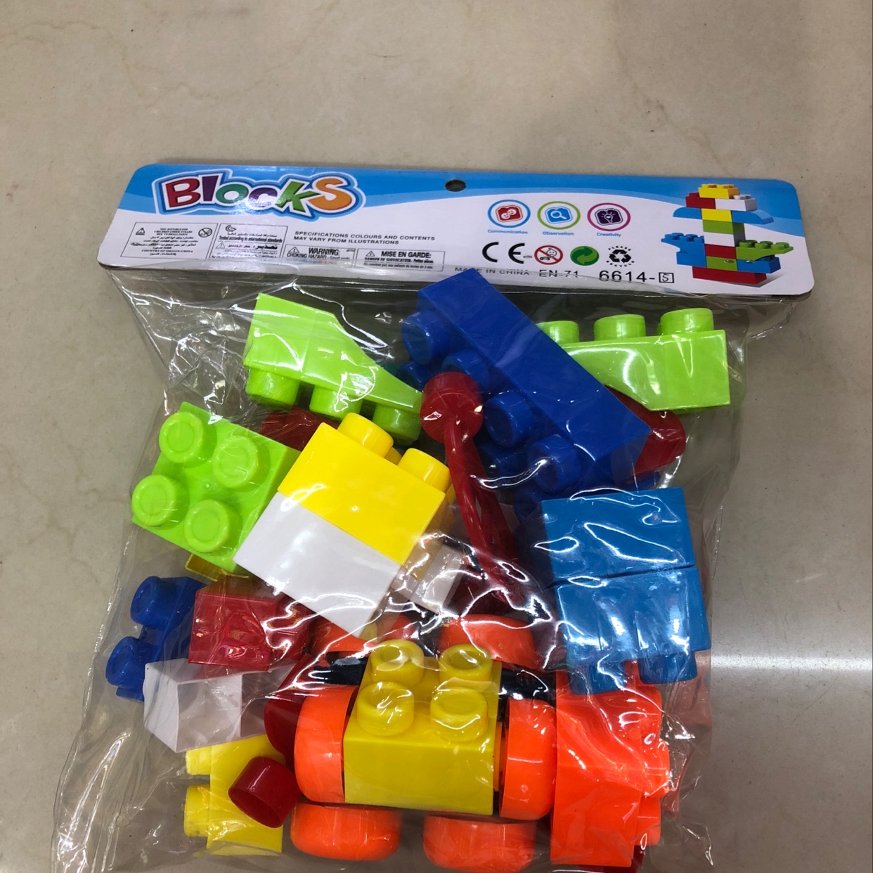 لعبة بوني 6614-5 مكعبات الأطفال (27) PCS details Picture