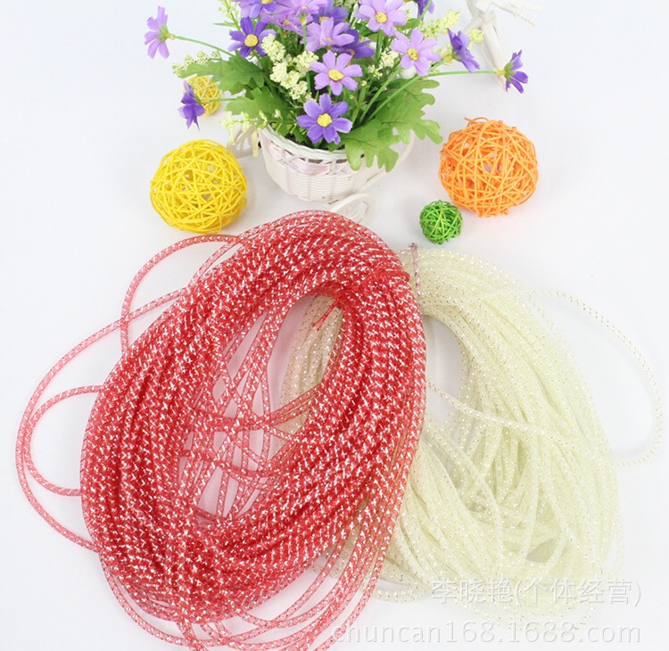 4mm毫米弹性弹力网管 花环套管塑料配饰亚克力手环辅料细节图