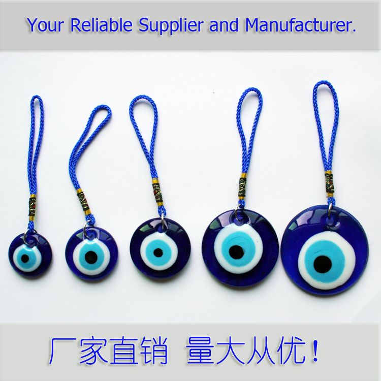 6 cm pendant, Turkish and Greek tourist souvenir glass blue eye pendant, available in stock and customizable details Picture