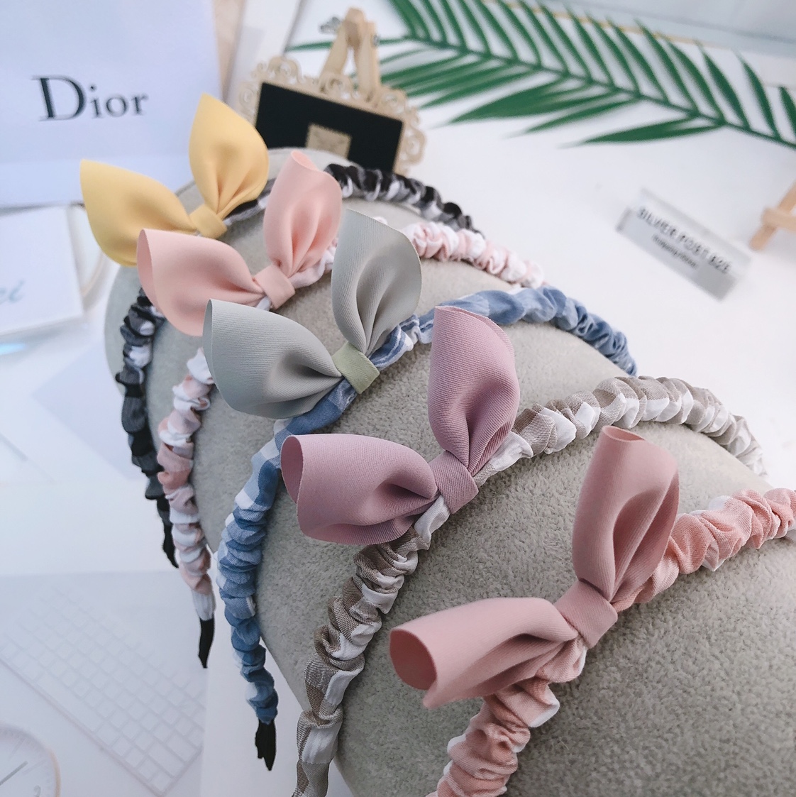 Cute 🐰 Ear Headband Fold Knot Ear Hair Accessory Headdress Wrinkle Bangs Clip Girls Hair Clip details Picture