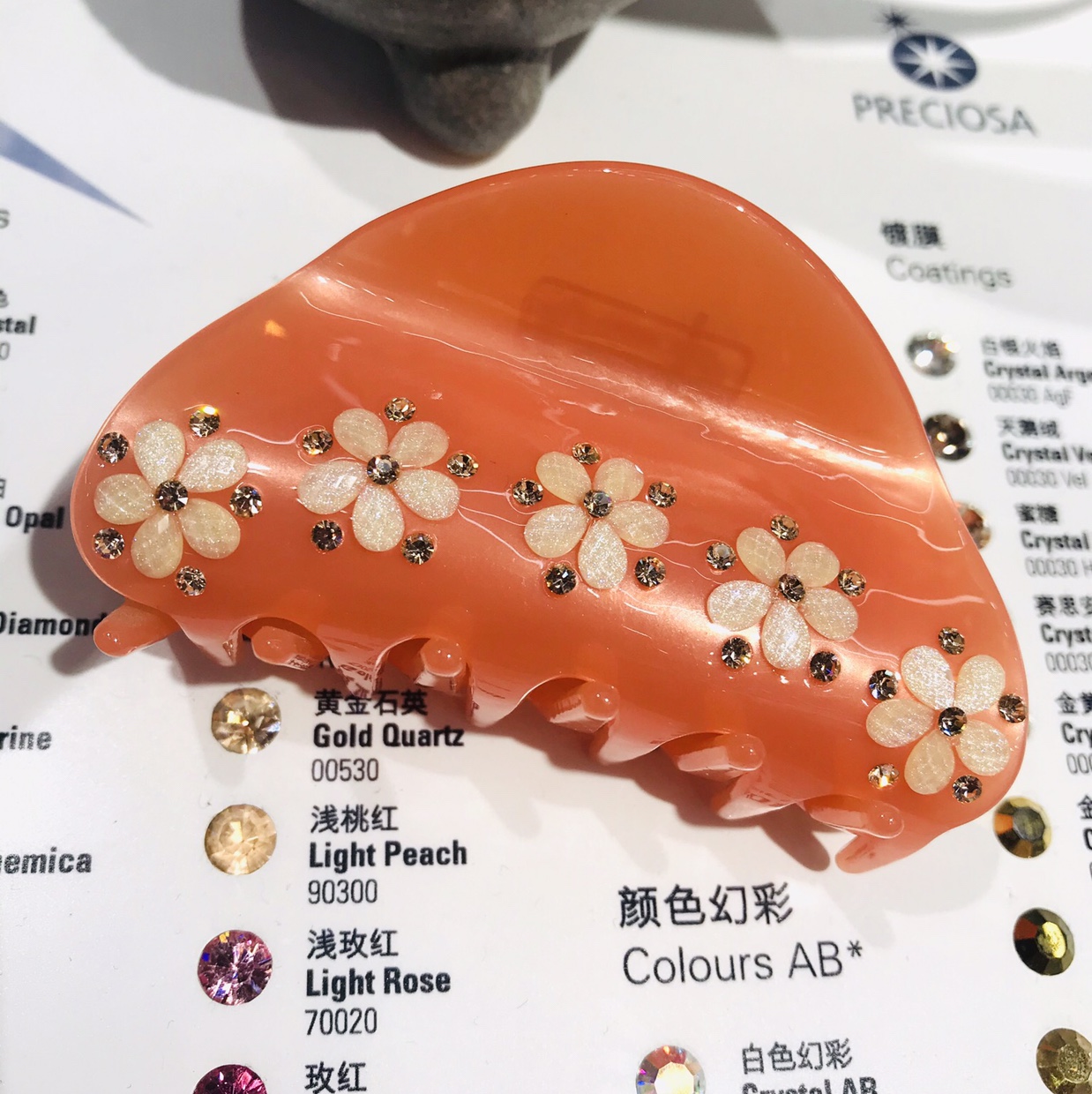 8.5公分醋酸板芙蓉石系列抓夹