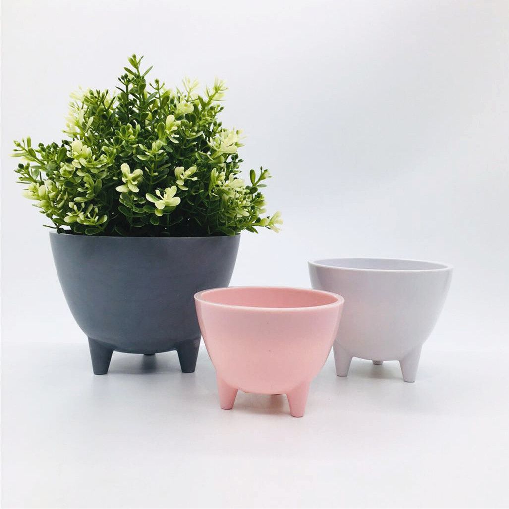Factory direct sales of plastic flower POTS Y1832 triangular melamine flower POTS, plastic flower POTS, and imitation porcelain flower POTS Specification image