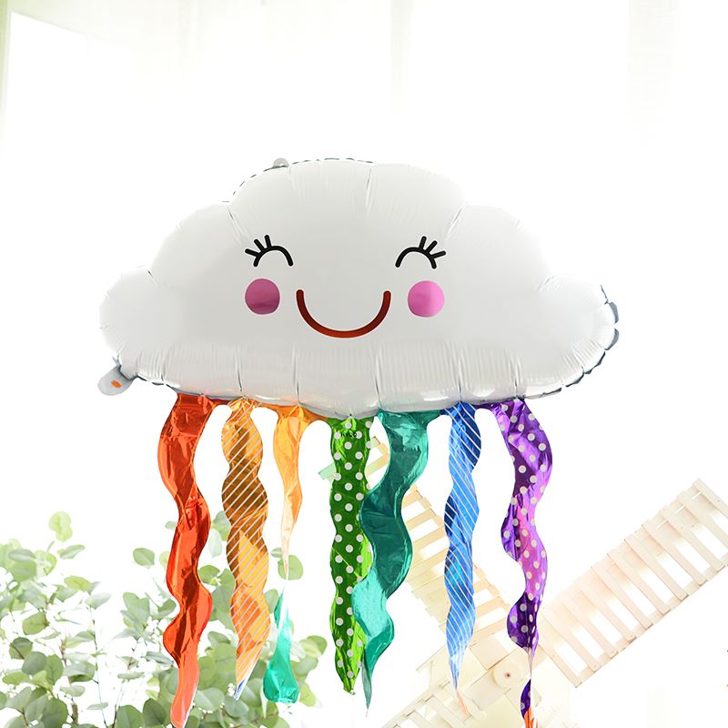 云朵铝膜气球儿童生日装饰用品场景布置1