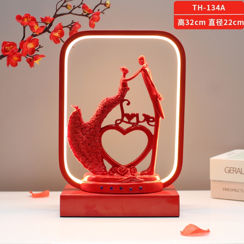 西式情侣台灯 新娘台灯 装饰工艺台灯 家居台灯图