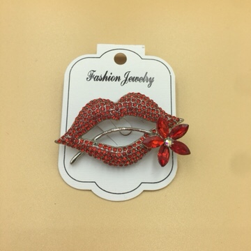 Lip brooch No. 3 waistband pin details Picture