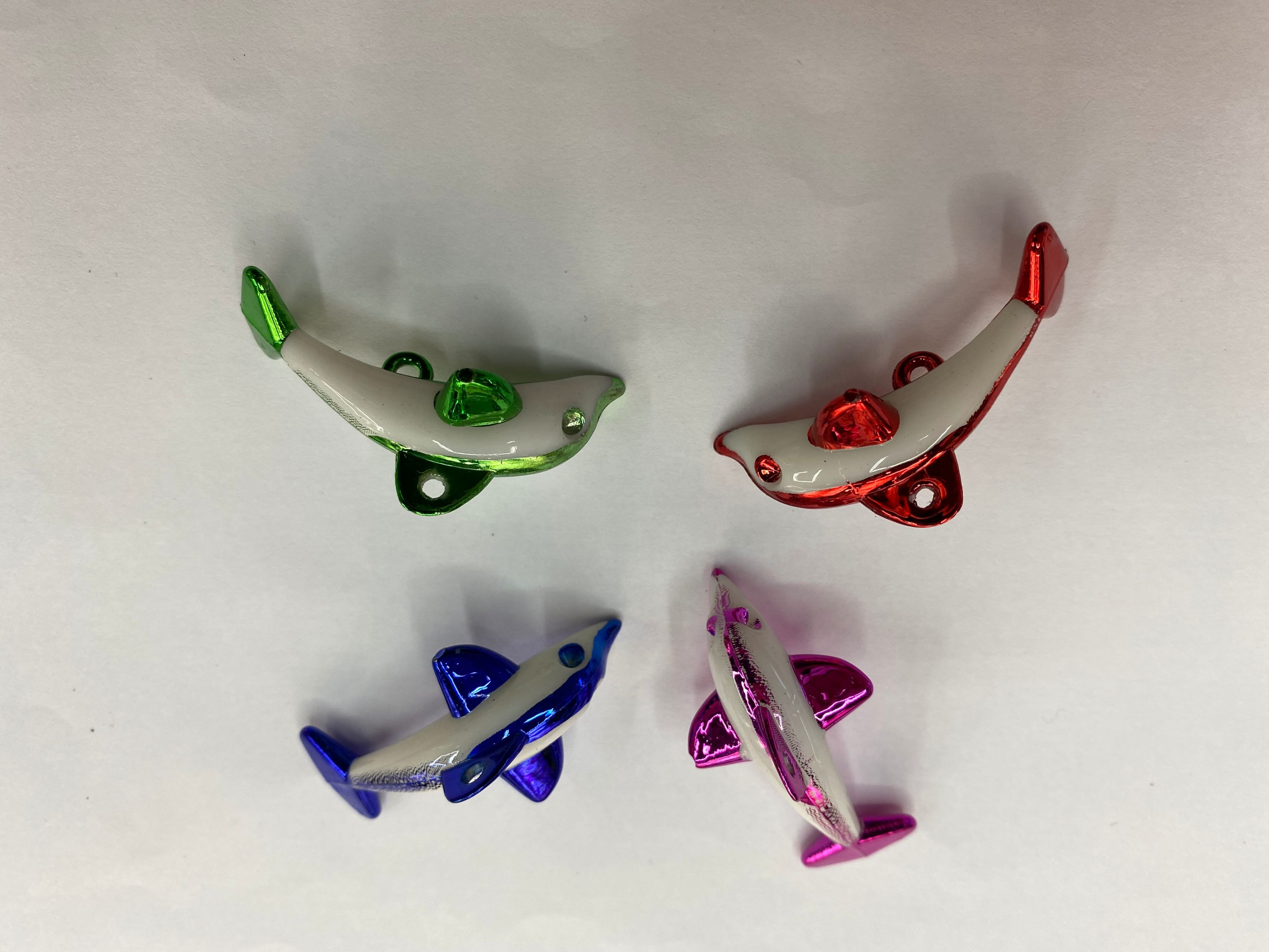 DIY jewelry accessories, electroplated UV acrylic cartoon dolphin color jewelry accessories 121