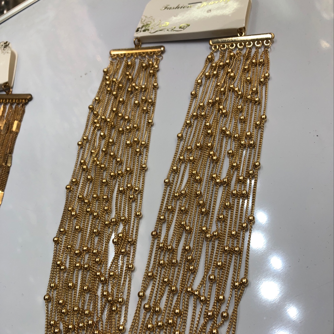 Copper necklace with beads details Picture