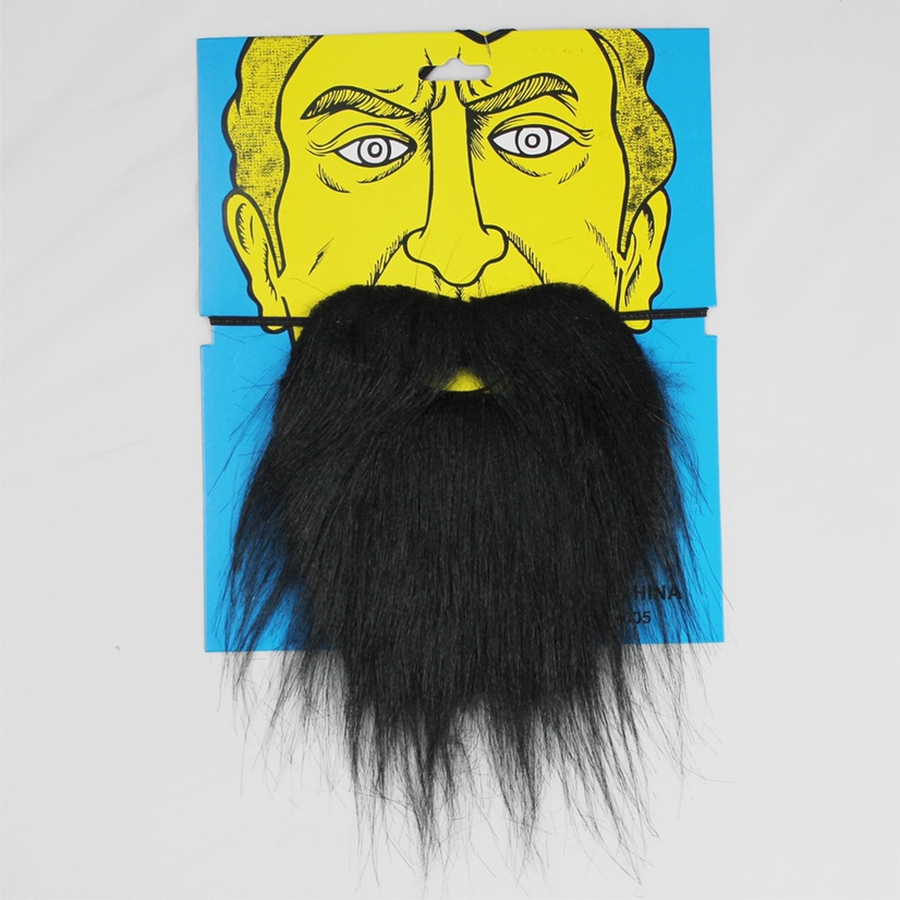 Halloween masquerade ball costume party performance supplies: black beard, white Santa Claus beard Specification image