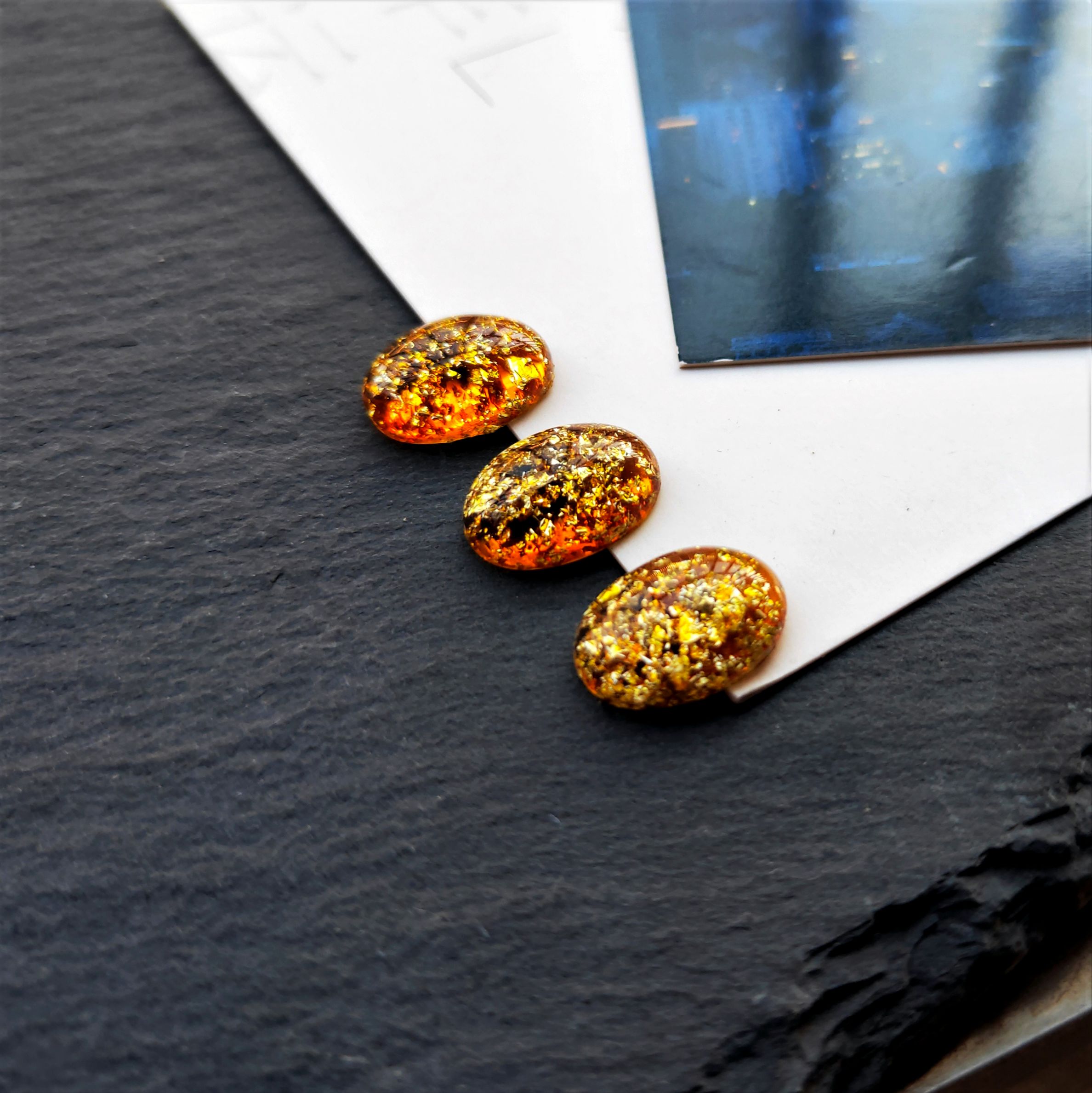 Resin imitation stone oval-shaped colored stone ring face 13*18 handcrafted diy ancient-style earrings phoenix crown hairpin accessories material undefined