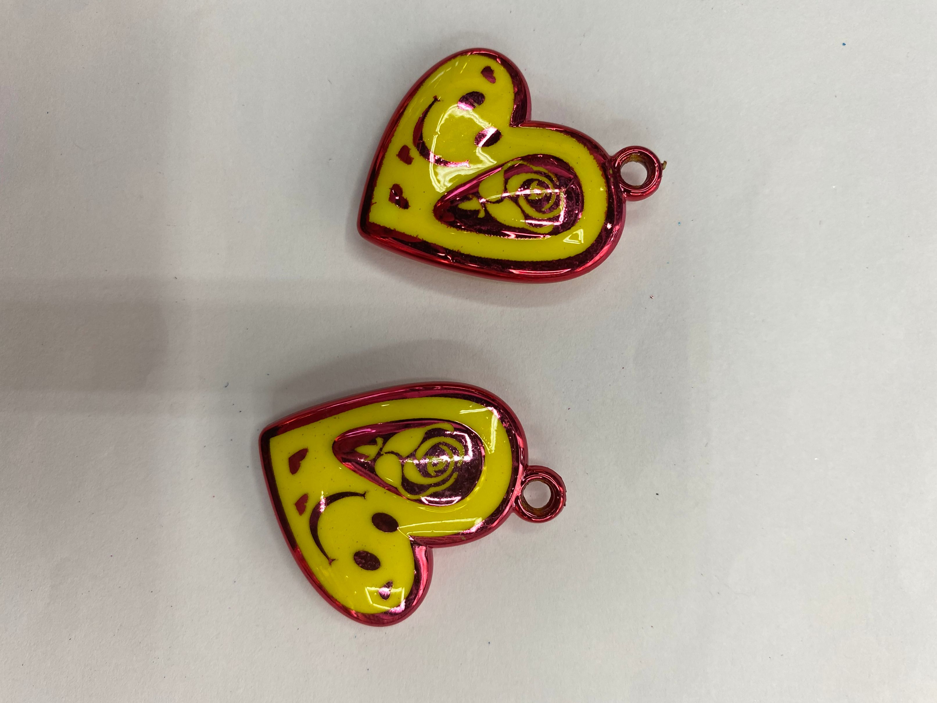 DIY jewelry accessories, electroplated UV acrylic cartoon smiling rose-colored jewelry accessories