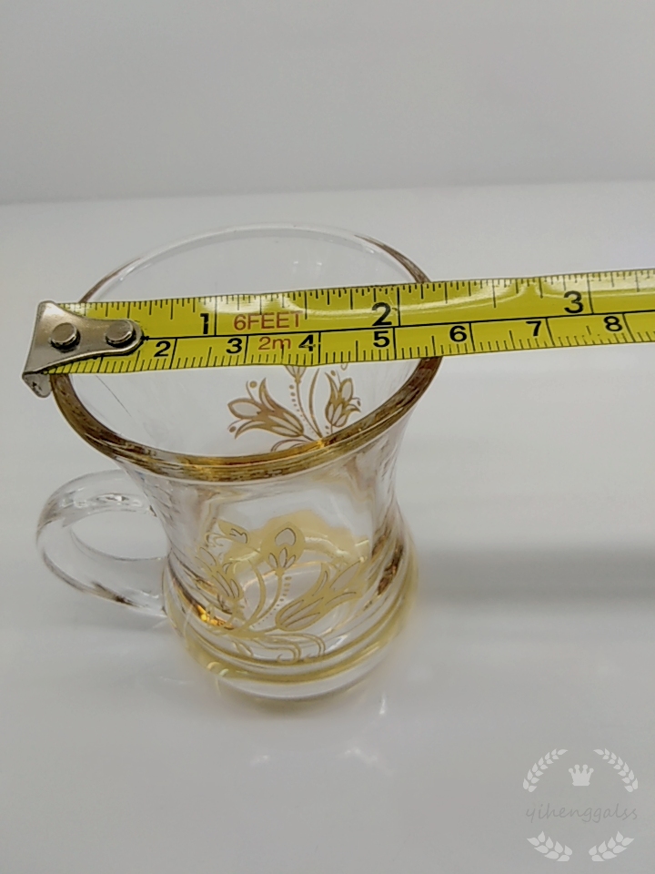 Factory direct sales of gold-painted flower handle cups 134 Specification image