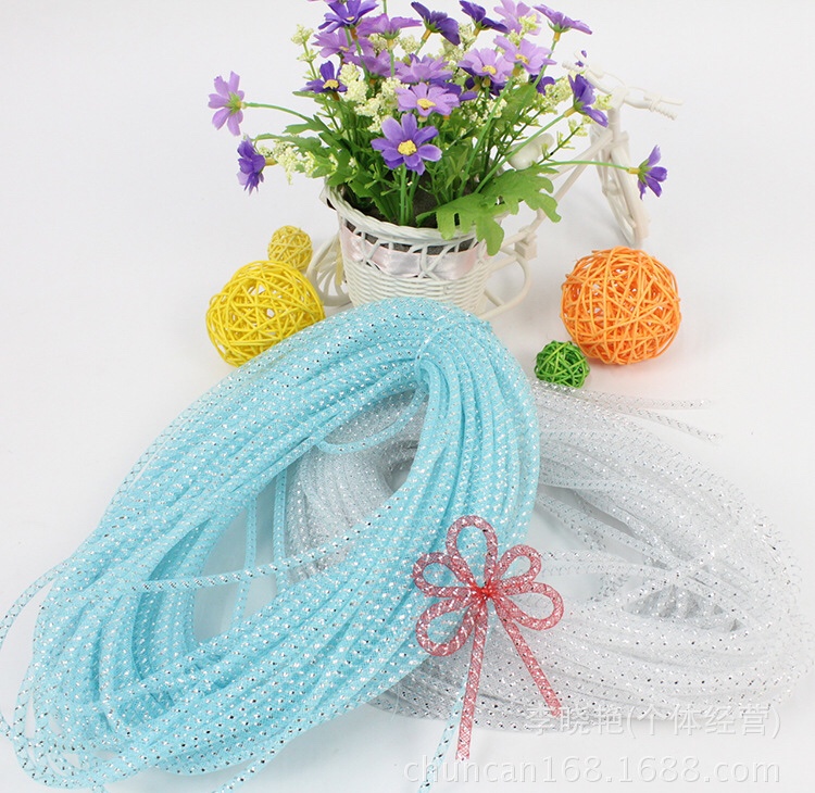 4mm毫米弹性弹力网管 花环套管塑料配饰亚克力手环辅料图