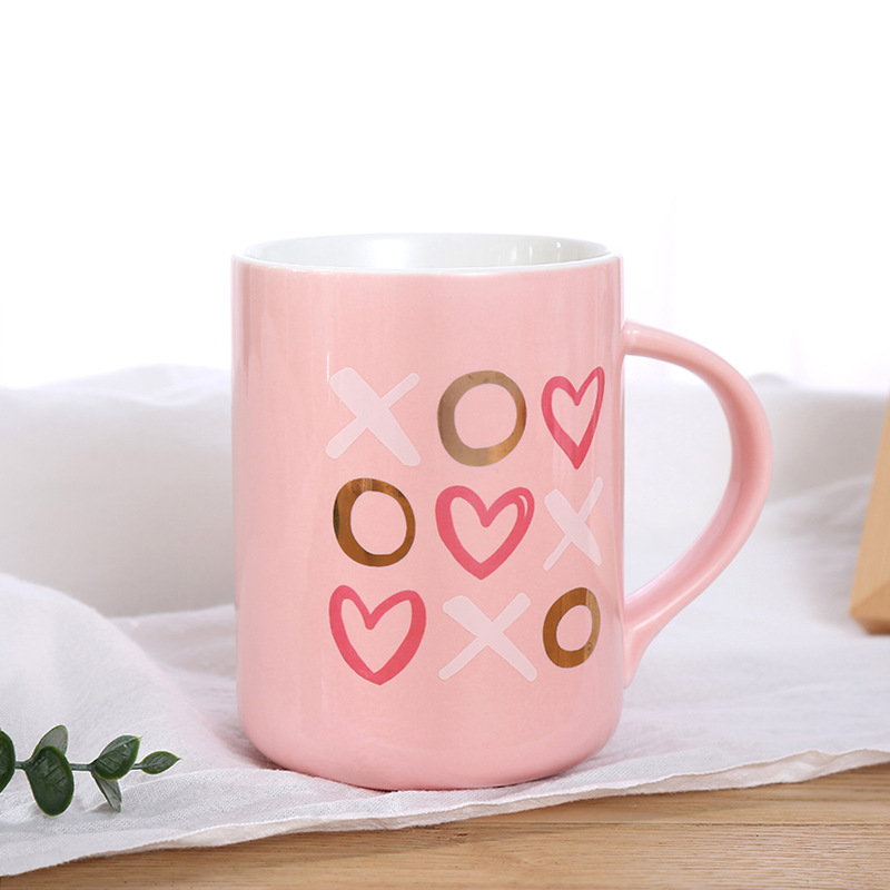 New cute ceramic mugs, simple coffee cups, customizable logo advertising gifts, water cups, factory direct sales undefined