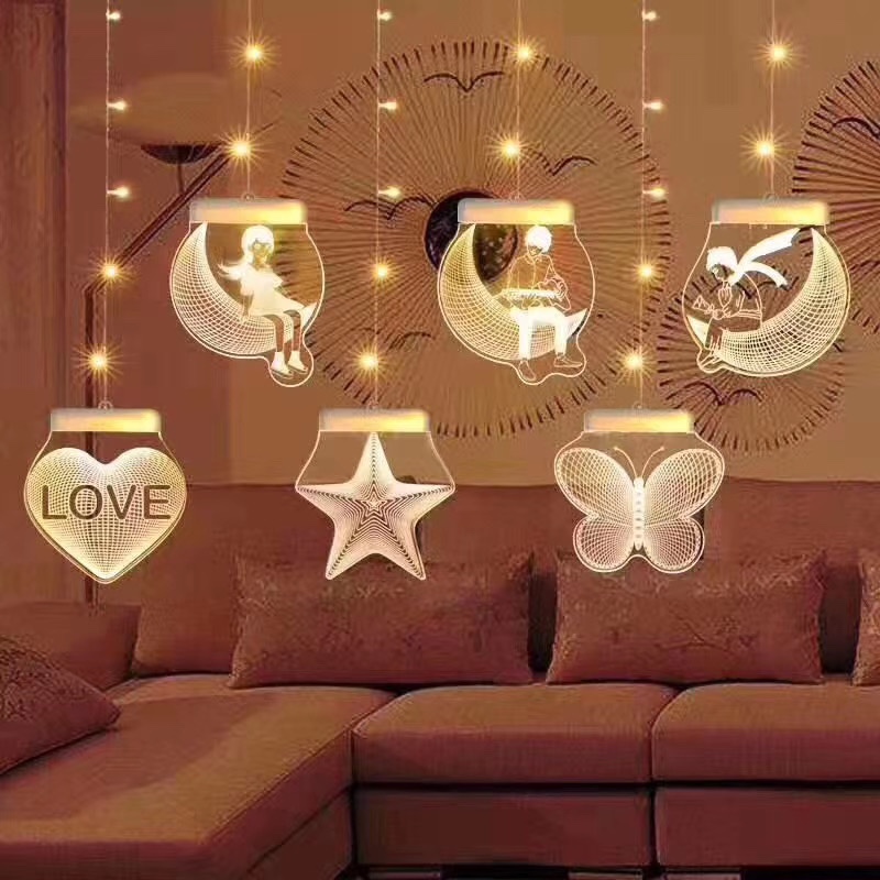 3D窗帘灯产品图