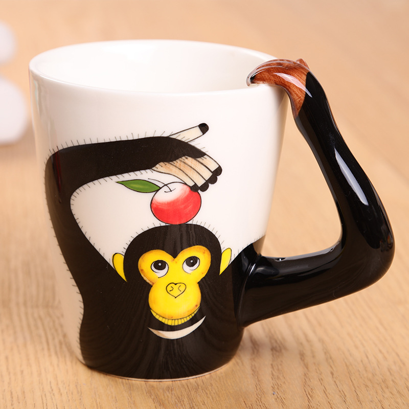 Creative 3D animal ceramic mugs, couple edition event gifts, water cups, advertising cups undefined