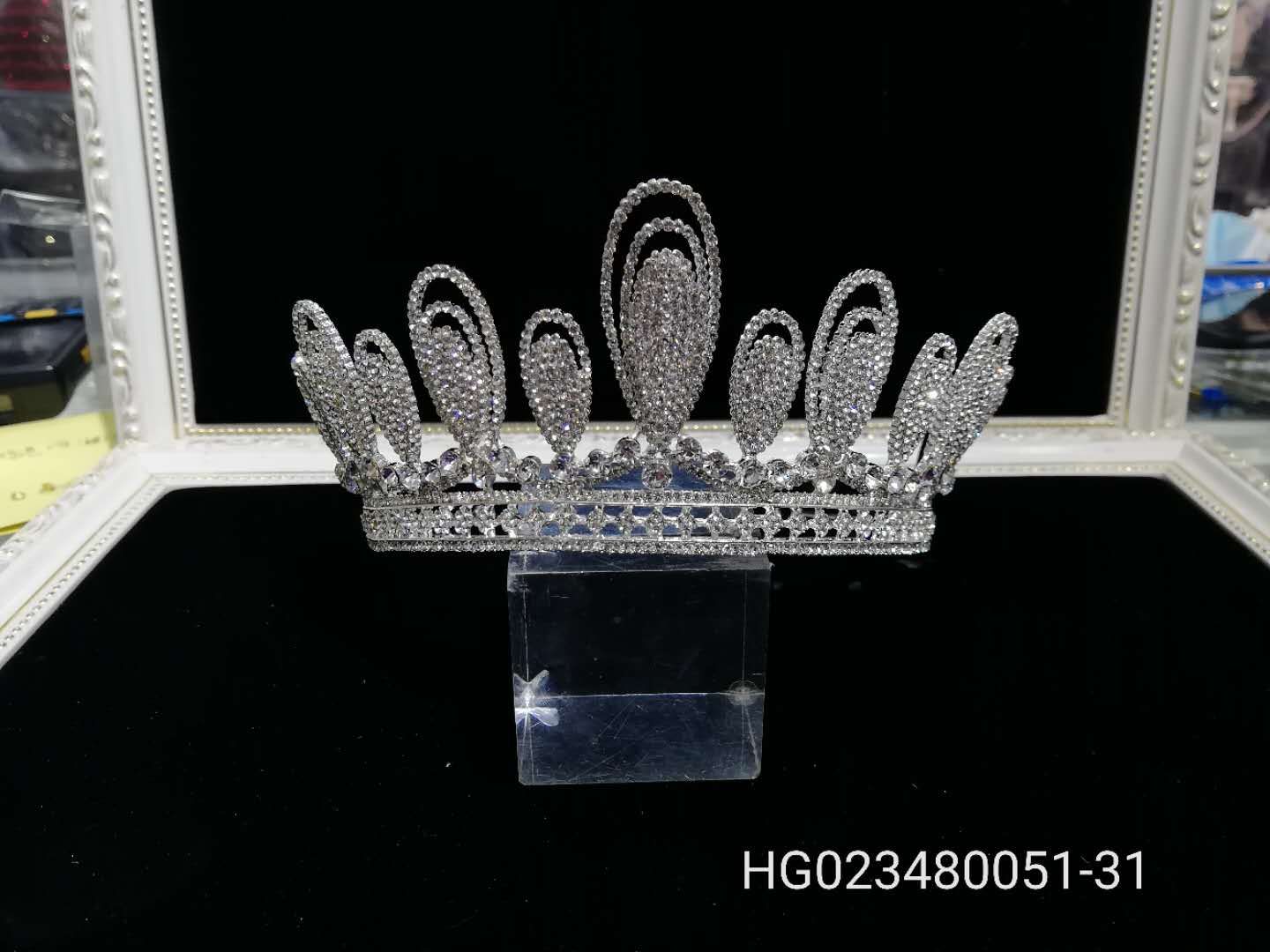 Alloy full diamond half crown in stock