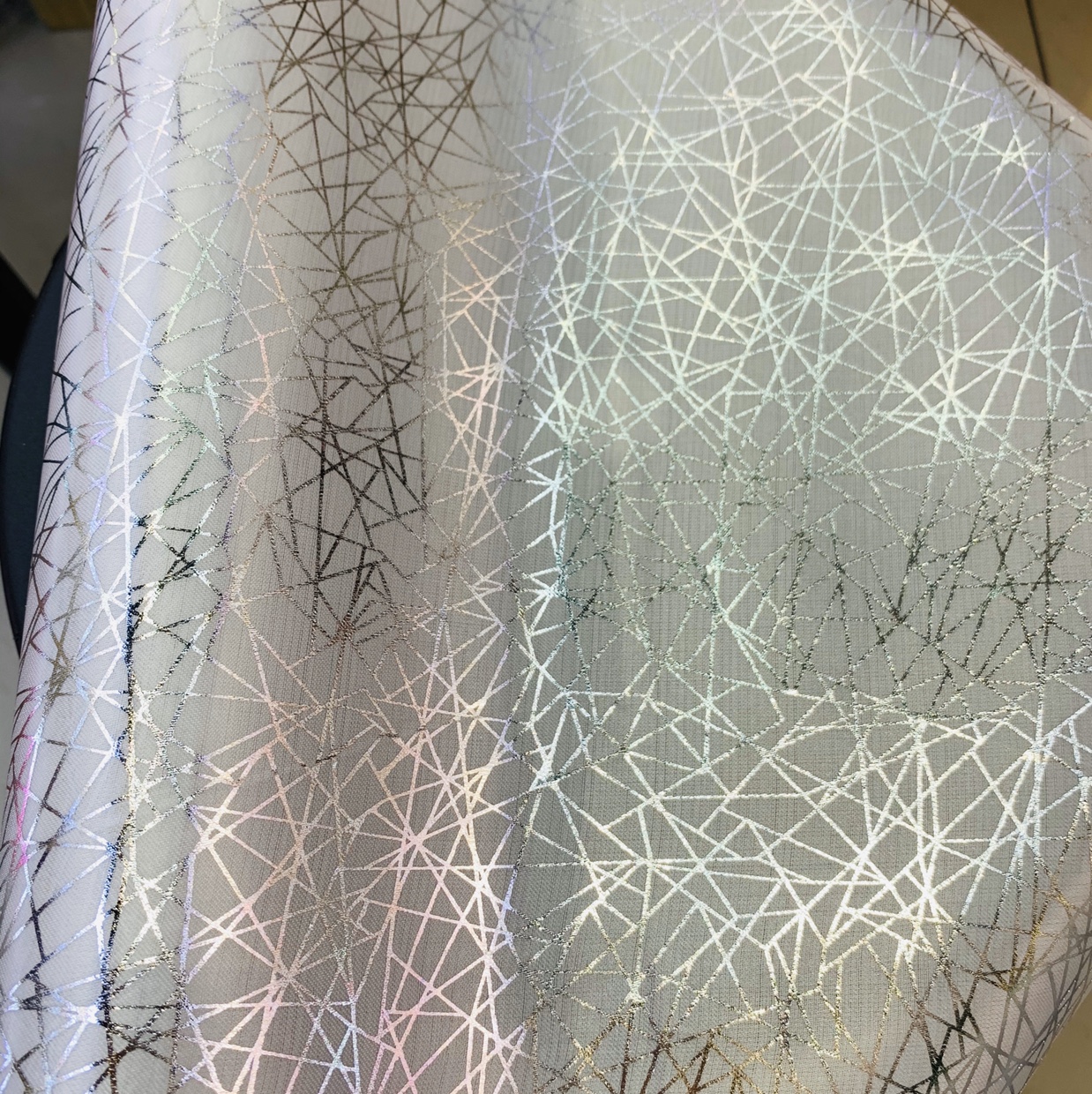 色丁布 烫金细节图