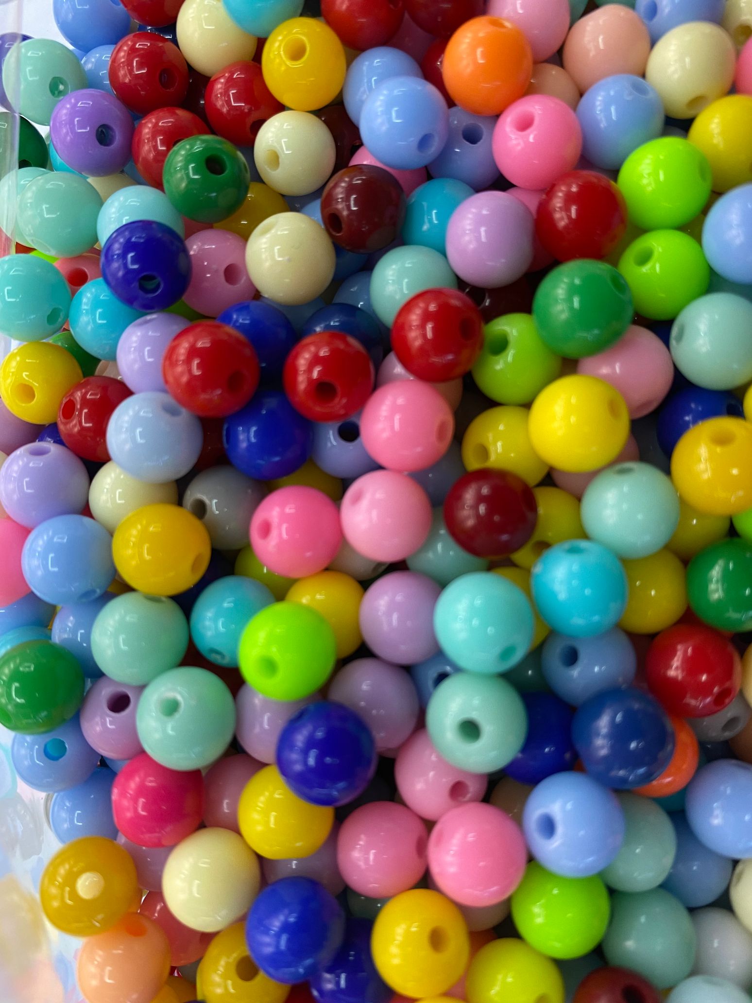 8mm color diy round bead headwear, earrings and accessories