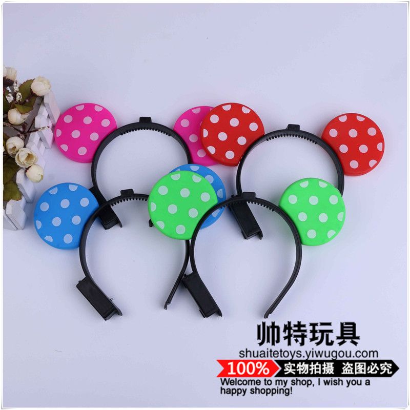 Polka dot glitter headband