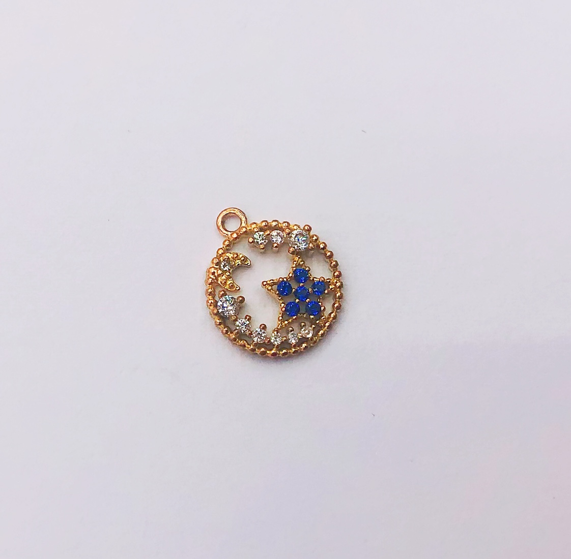 Manufacturers Direct Sales Korean Version Of Star Theme Copper Pendant Star Moon Round Earrings Necklace Accessories details Picture