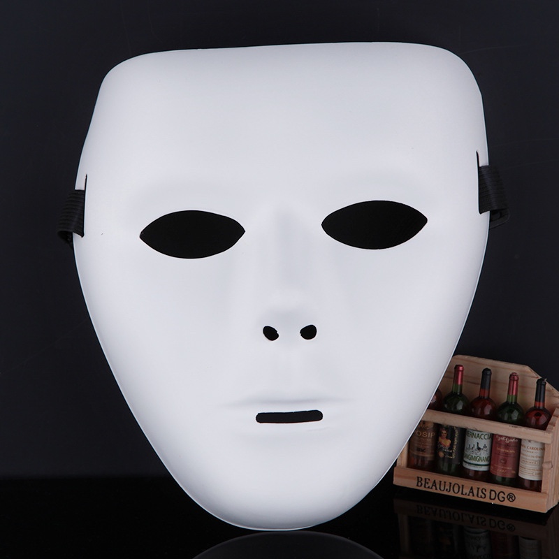 Halloween masked dancers, ghost dance steps, glow-in-the-dark street dance masks, hip-hop white balls, Easter masks, men and women Item Picture