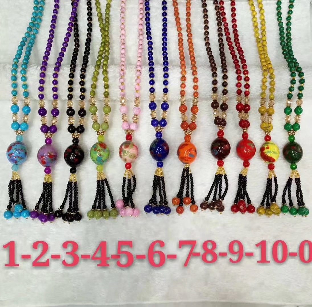 彩色陶瓷毛衣链