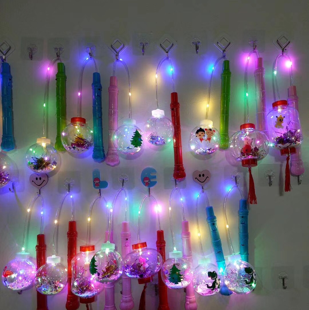 手提波波灯笼星空球波波球仙女棒发光玩具地摊热卖礼品