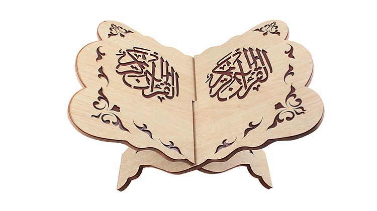 The factory sells Arabic wooden Koran bookshelves and Muslim Islamic scriptures carved in pine sJ1-046 thumbnail
