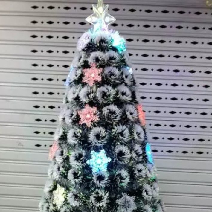 Snowflake jewelry fiber optic tree full figure