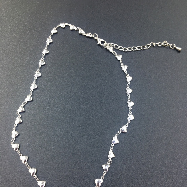 Peach heart necklace thumbnail