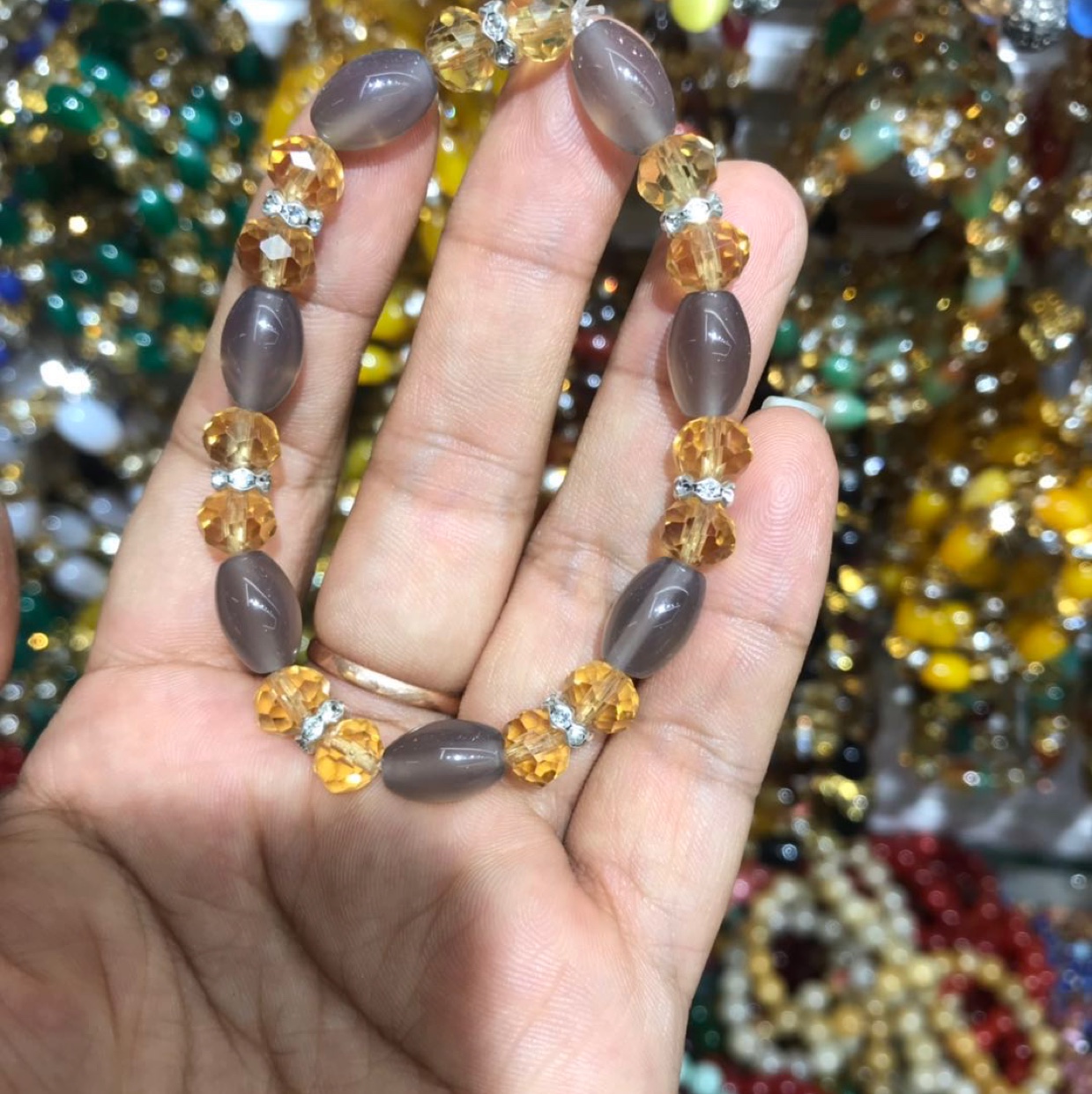 Grey agate fashion, versatile and trendy Korean-style Hongtao accessories 0056