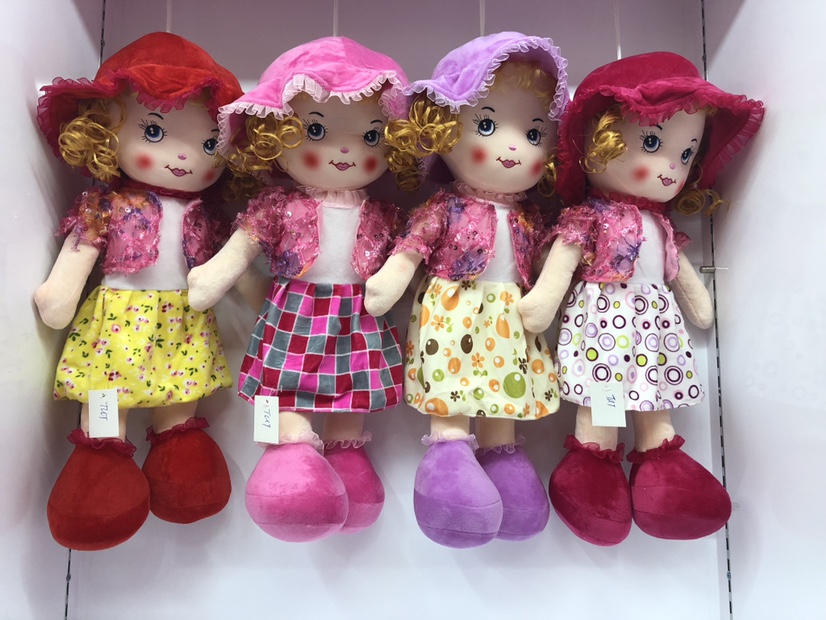 Girls love plush toys and dolls the most. They are the cutest