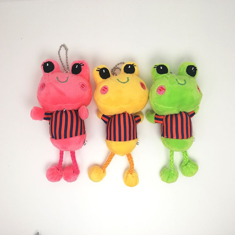 Cute stuffed frog pendant car key chain backpack hanging ornaments wedding gifts throwing costume accessories doll thumbnail