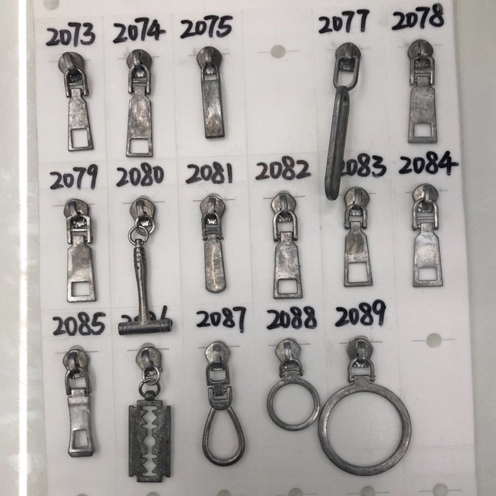 "Huadian Accessories" metal zipper head pull sheet zinc alloy metal electroplating