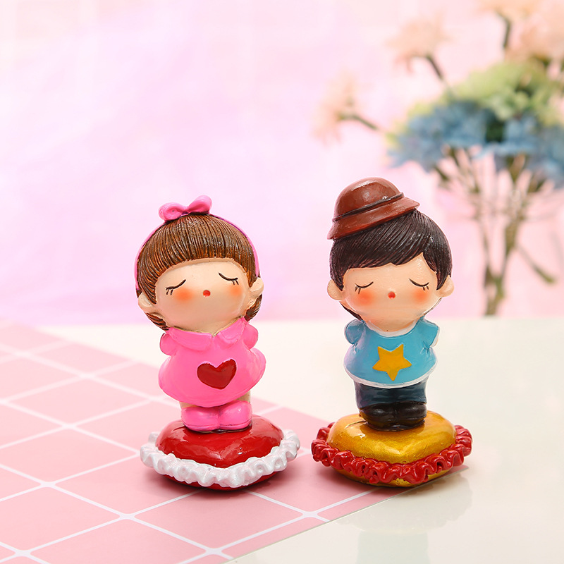 烘焙蛋糕装饰天使套娃小天使娃娃摆件 男孩女孩创意工艺品批发细节图