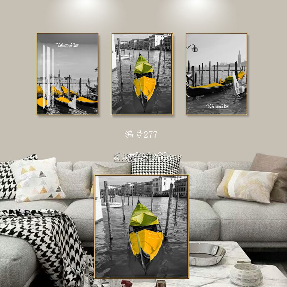 Colorful Crystal Stone Living Room Triptych undefined