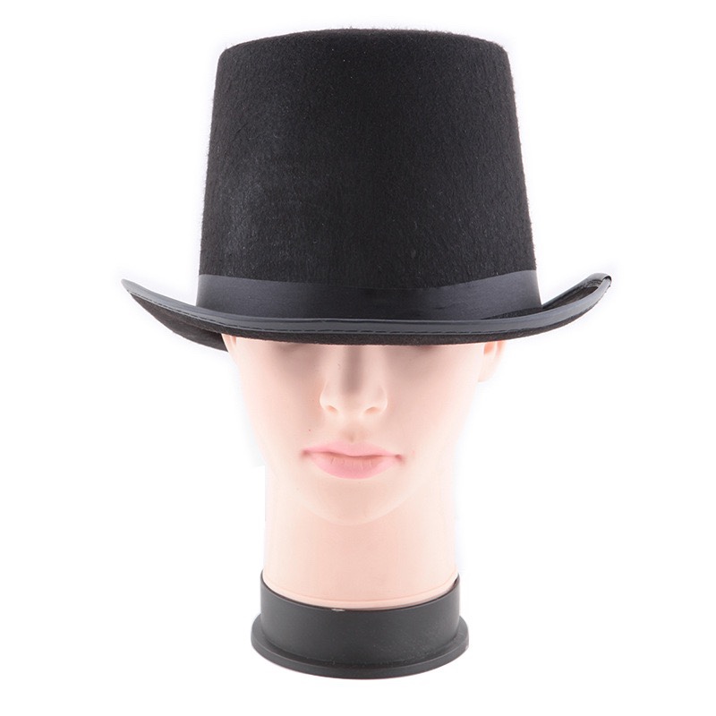 黑色魔术师帽子魔术帽礼帽高礼帽爵士帽子玩具魔术道具黑色礼帽细节图