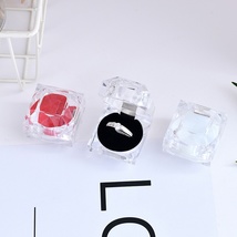 小四方塑料戒指盒 水晶亚克力透明塑料盒 珠宝首饰盒厂家批发-万宝包装-006