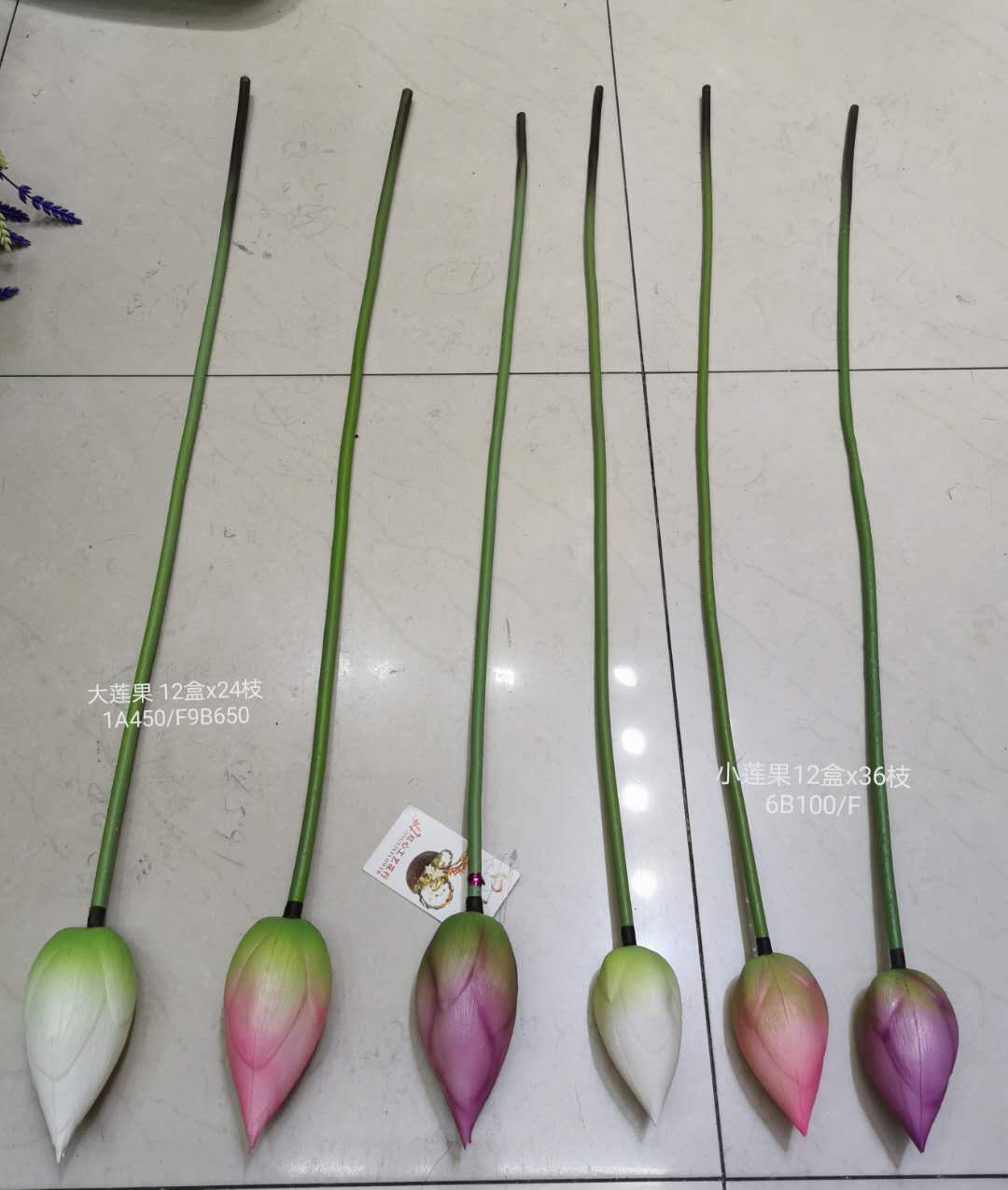 Artificial flowers, fake flowers, flower arrangements, bonsai, living room, hotel, wedding, video, decoration, hand feel, single lotus branch, lotus pond, lotus buds details Picture