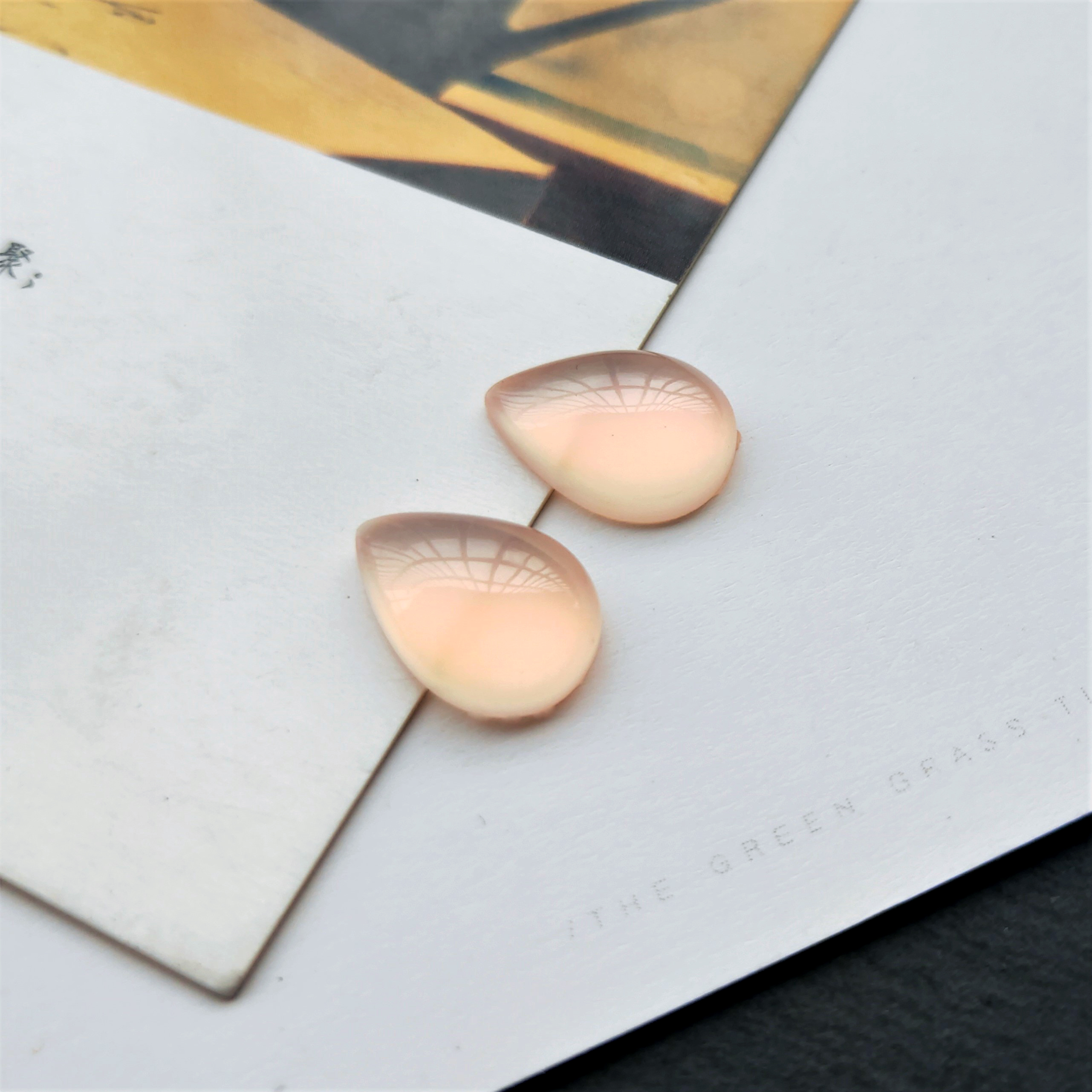 New resin glossy teardrop-shaped ring face, starry sky ring face, diy stepping hairpin, inlaid material, diy jewelry accessories detail image 14