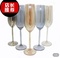 无铅水晶玻璃香槟杯电镀金色灰色高脚杯创意欧式样板间摆件图