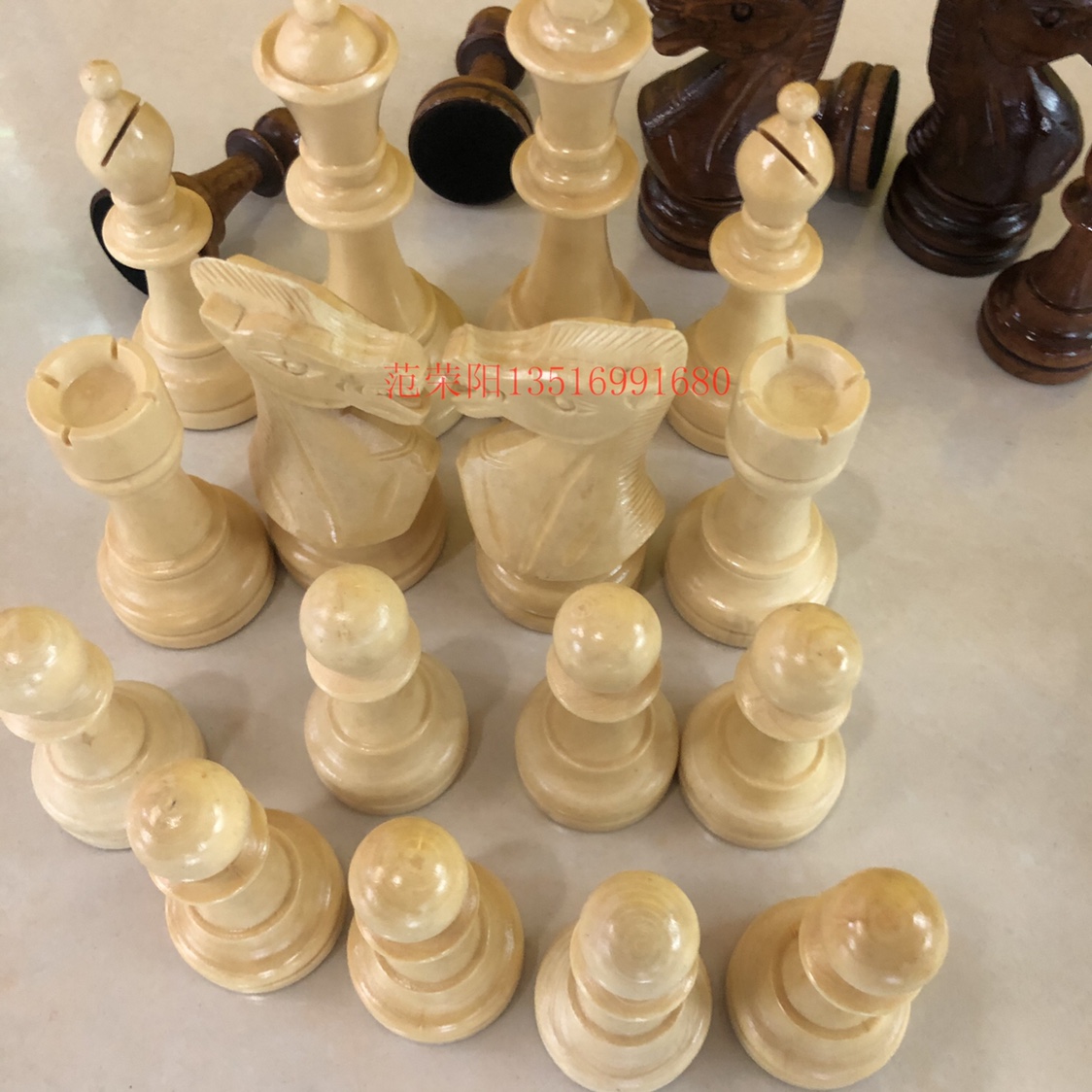 精雕码头木质国际象棋子   6英寸  王高15x5.3公分）详情图4