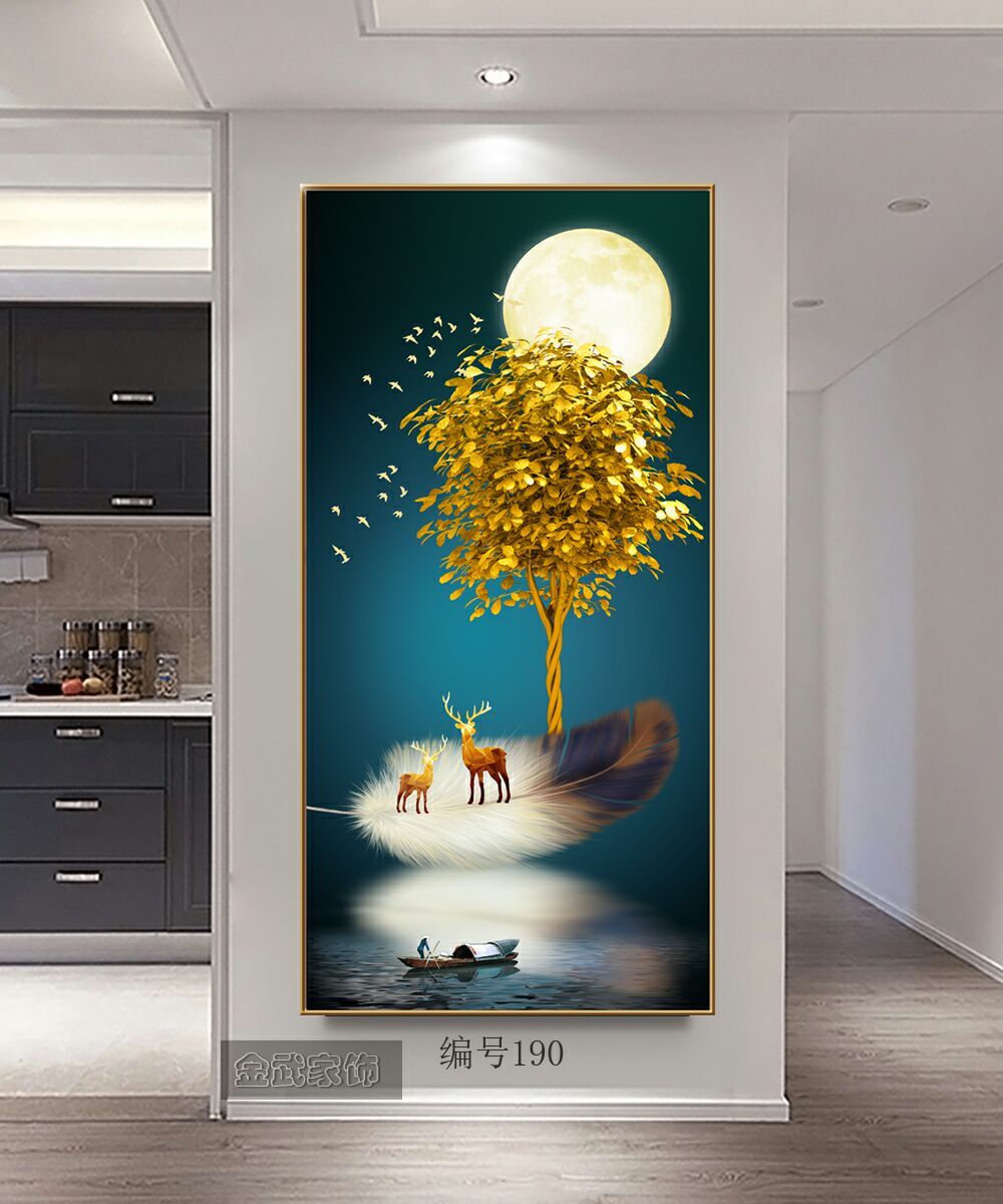 Colorful Stone Porcelain Bronzing Process Porch Office Hotel Corridor Modern Abstract Luxury Decorative Murals Specification drawing